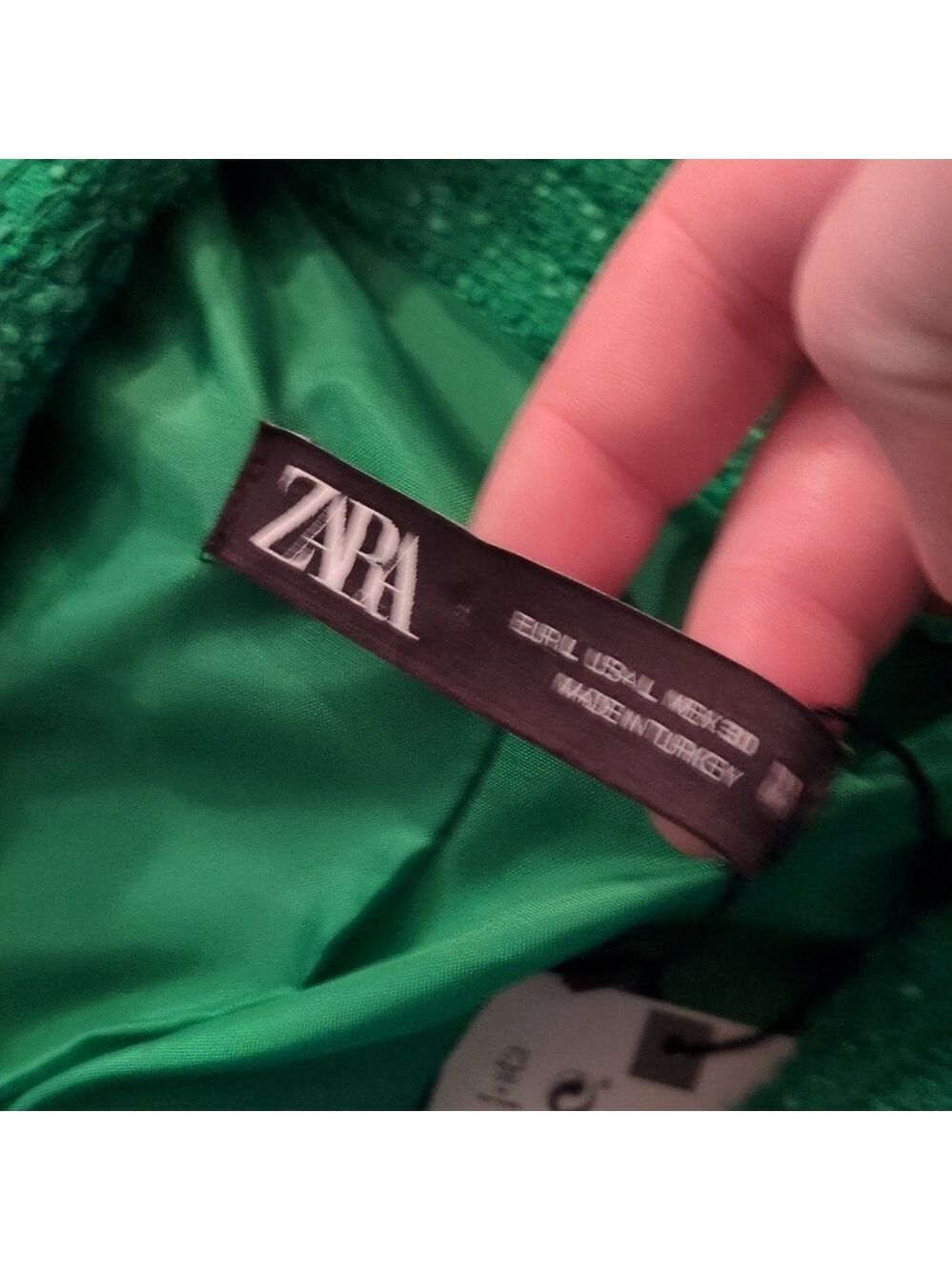 Zara Green Blazer Size Large - Picture 5 of 9